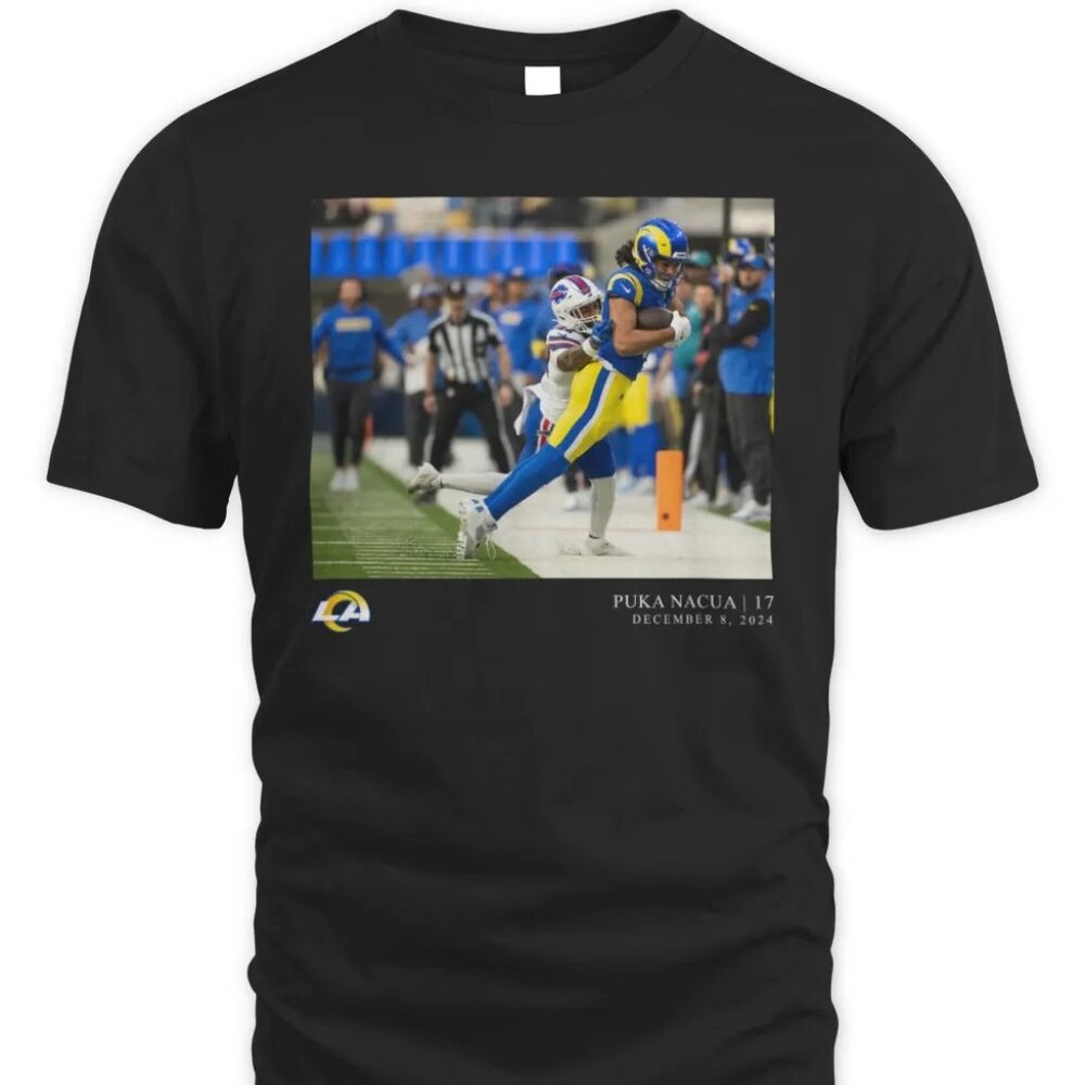 Puka Nacua Los Angeles Rams 2024 NFL Flash Features Week 14 T-Shirt NWT Sz 2X